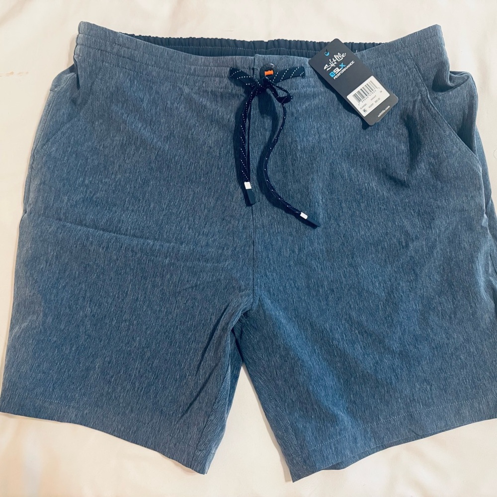 New! Men’s Salt Life Blue Hybrid Performance Shorts